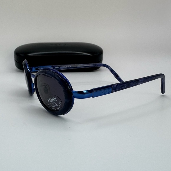 Fendi Other - Vintage Fendi SL 7116 Blue Oval Sunglasses Made in Italy Small Frame Y2K